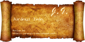 Jurányi Iván névjegykártya